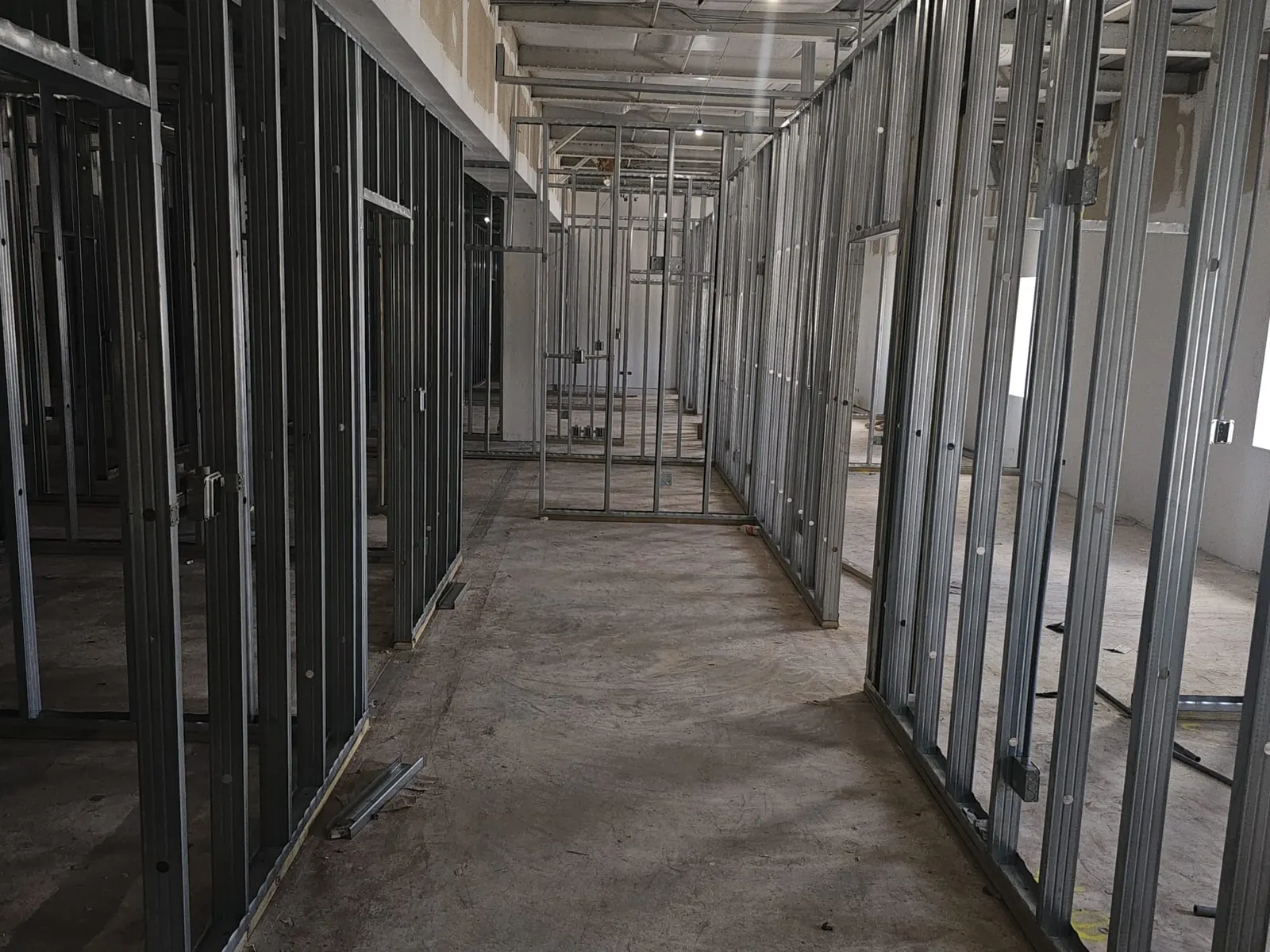 Electrical boxes set in metal stud walls